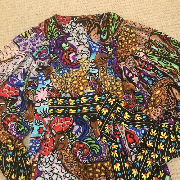 Vintage Betsey Johnson Colorful Bambi Mini icon Runway Dress Size 2 small - Picture 3 of 13